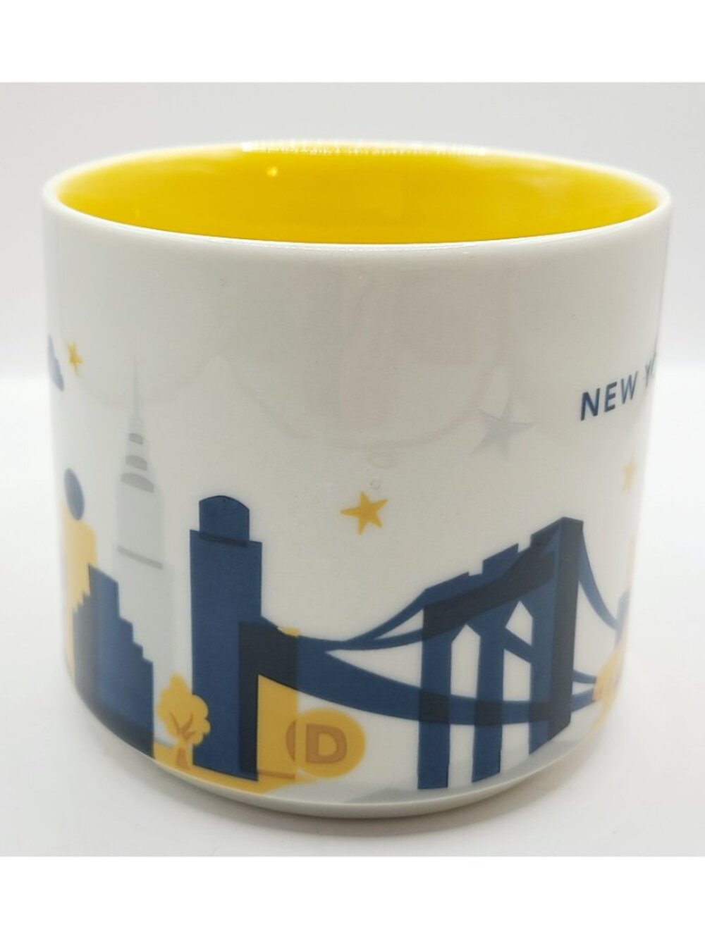 Starbucks New York "You Are Here" Collection Ceramic Mug 14oz Yellow Interior - Picture 5 of 8